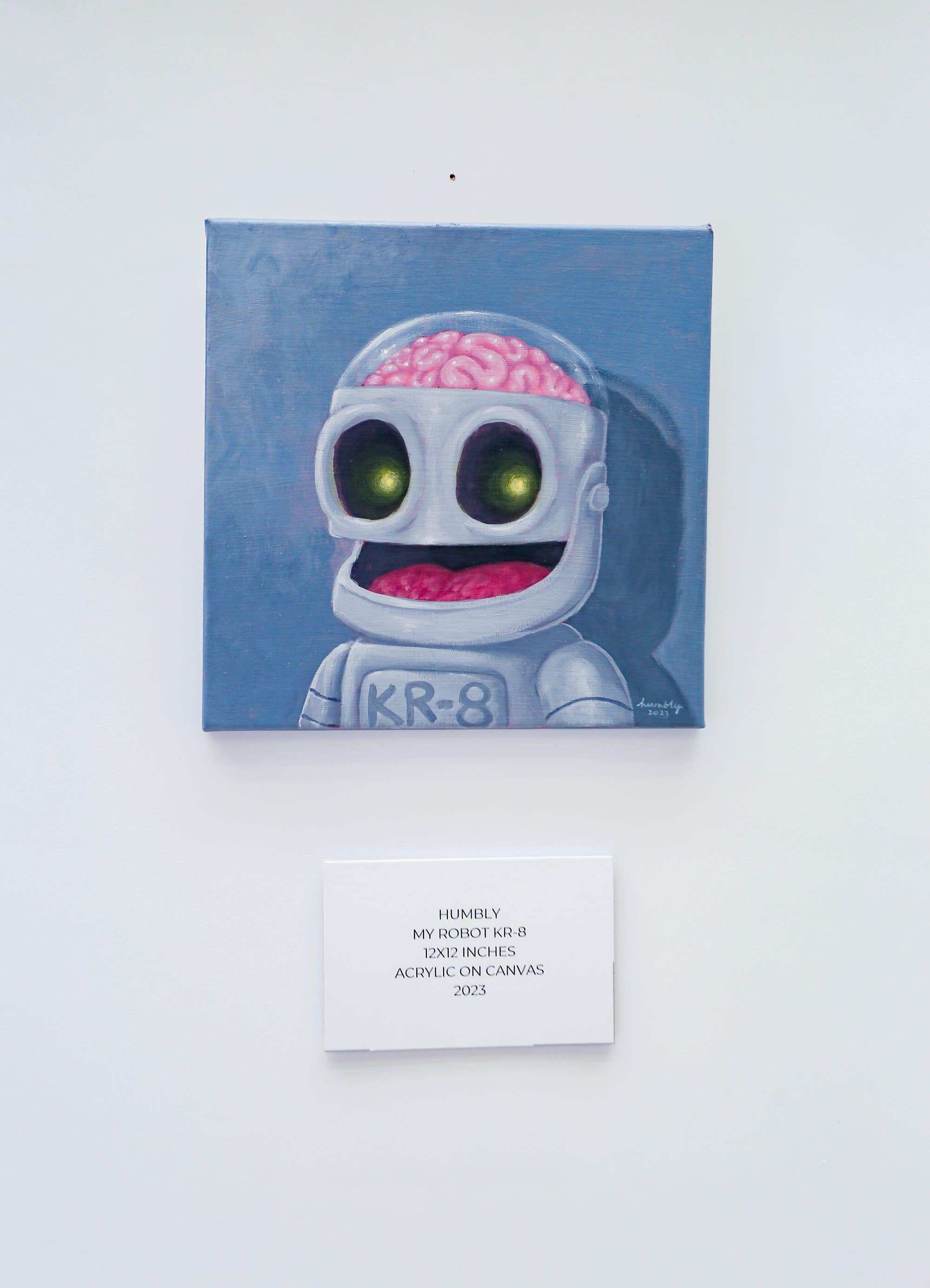 “My Robot KR-8” acrylic on canvas by Humbly